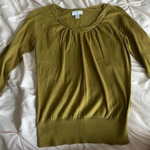 mustard green shirt